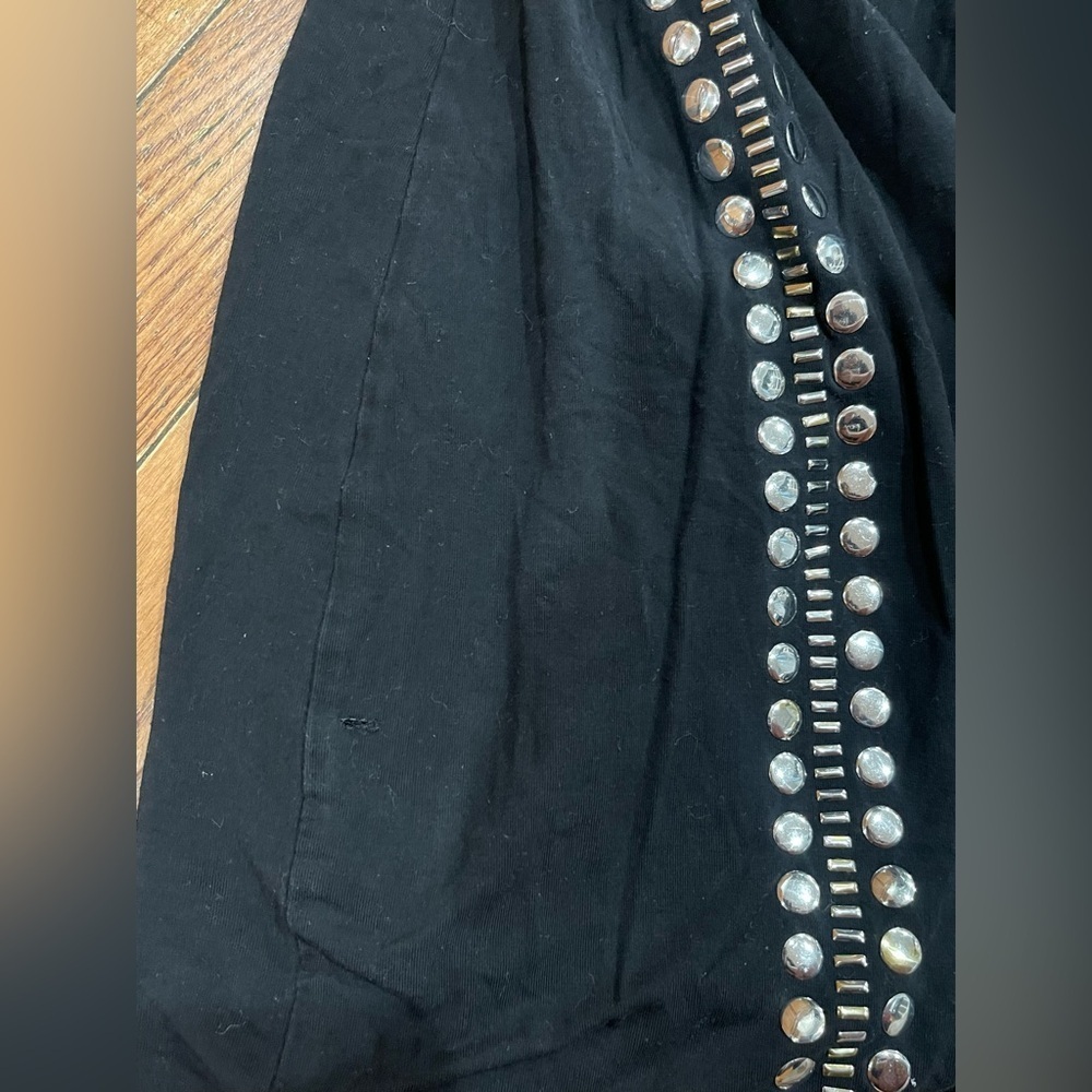 Black Embellished Top with Silver Accents - Picture 12 of 16